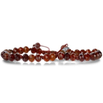 Bracelets Joseph Brooks  | 6Mm Faceted Hessonite Garnet Beaded Bracelet