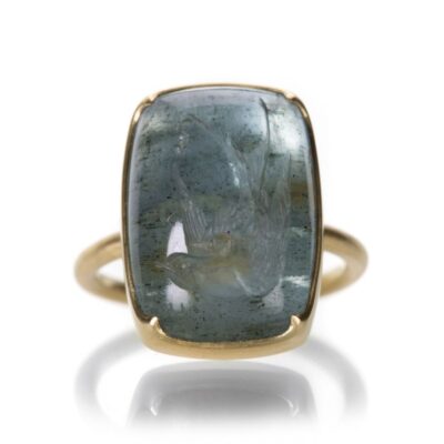 Rings Gabriella Kiss  | Moss Aquamarine Intaglio Ring