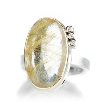 Rings Jamie Joseph  | Oval Golden Rutilated Quartz Ring