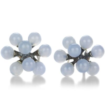 Earrings John Iversen  | Small Jacks Earrings With Chalcedony