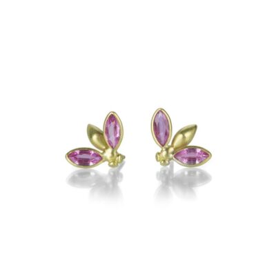 Earrings Gabriella Kiss  | Pink Sapphire Gem Bug Studs