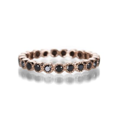 Rings Sethi Couture  | Black Diamond Bezel Band