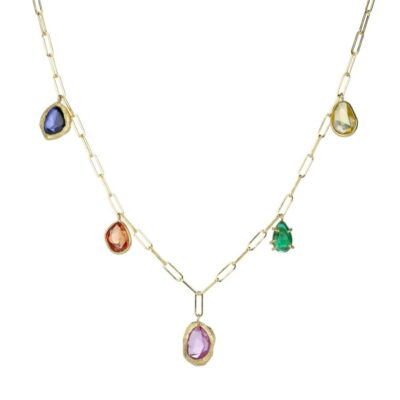 Necklaces Page Sargisson  | Five Rainbow Stone Necklace