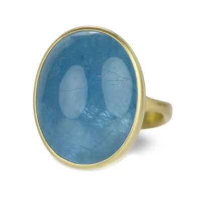 Rings Lola Brooks  | 18K Oval Aquamarine Ring