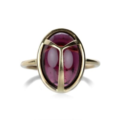 Rings Rachel Atherley  | Garnet Lucky Scarab Ring