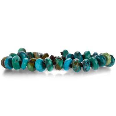 Bracelets Joseph Brooks  | 10Mm Faceted Arizona Turquoise Rondelle Bracelet