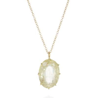 Necklaces Rosanne Pugliese  | Oval Yellow Beryl Pendant Necklace