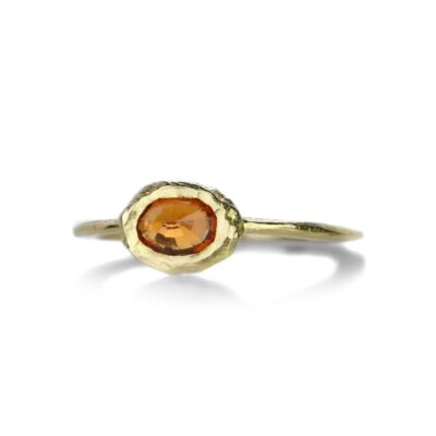 Rings Page Sargisson  | Oval Orange Red Sapphire Ring