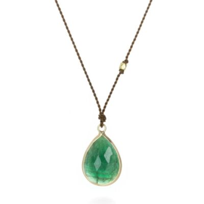 Necklaces Margaret Solow  | Teardrop Emerald Necklace