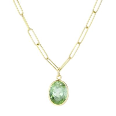 Necklaces Maria Beaulieu  | Grass Green Tourmaline Pendant (Pendant Only)