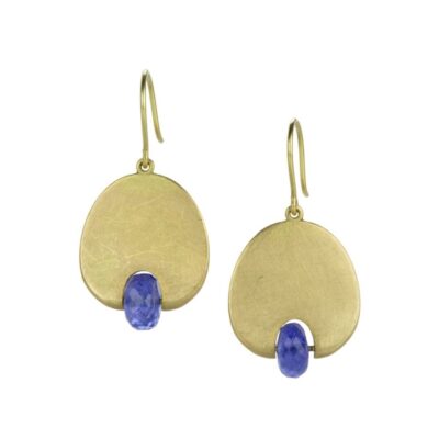 Earrings Mallary Marks  | Tanzanite Lily Pad Drop Earrings