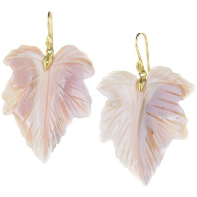 Earrings Annette Ferdinandsen  | Mother Of Pearl Fancy Leaf Earrings