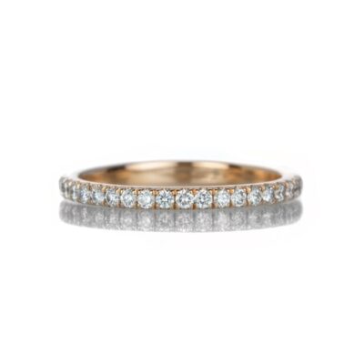 Rings Alexis Kletjian  | Rose Gold Half Diamond Band