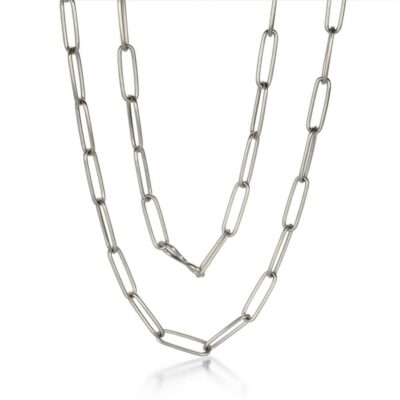 Necklaces Maria Beaulieu  | Silver Heavyweight Chain Necklace – 16.25″