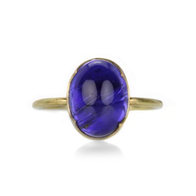 Rings Gabriella Kiss  | Oval Bright Purple Tanzanite Ring