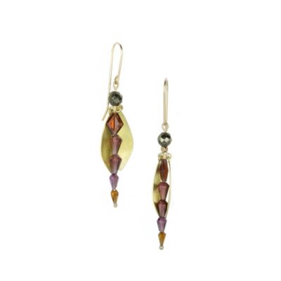 Earrings Gabriella Kiss  | Small Red Garnet Damselfly Earrings