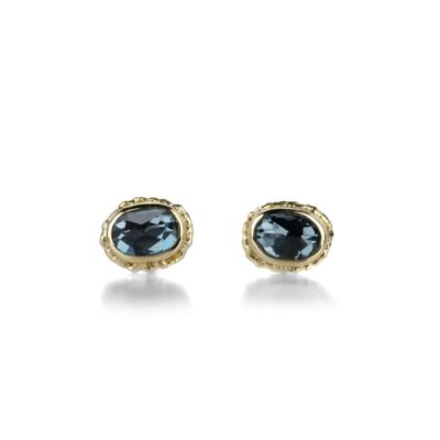 Earrings Jamie Joseph  | Oval London Blue Topaz Stud Earrings