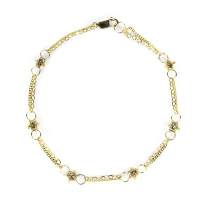 Bracelets Amali  | 18K Whisper Chain Bracelet With Champagne Diamonds