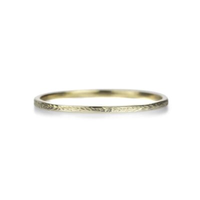 Rings Victoria Cunningham  | 14K Tiny Engraved Stack Ring