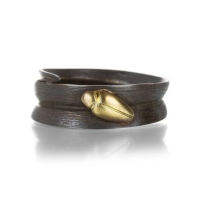 Rings Gabriella Kiss  | Bronze Blade Of Grass Beetle Ring