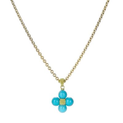 Necklaces Paul Morelli  | 5Mm Turquoise Sequence Pendant