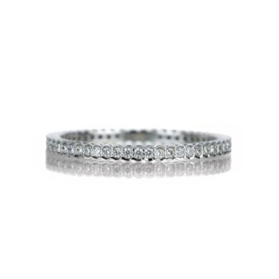 Rings Sethi Couture  | White Gold White Diamond Scallop Band