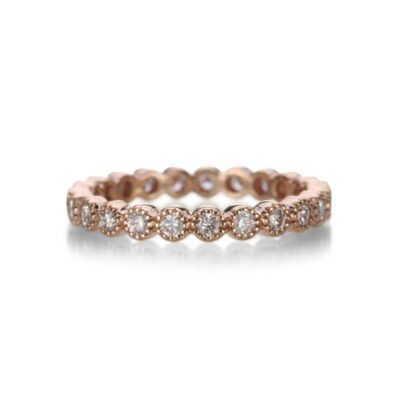 Rings Sethi Couture  | Pink Gold Diamond Band