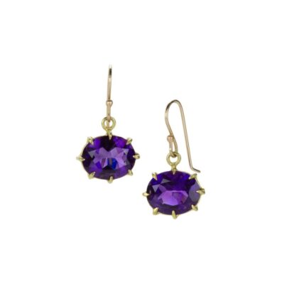 Earrings Rosanne Pugliese  | Oval Purple Amethyst Earrings