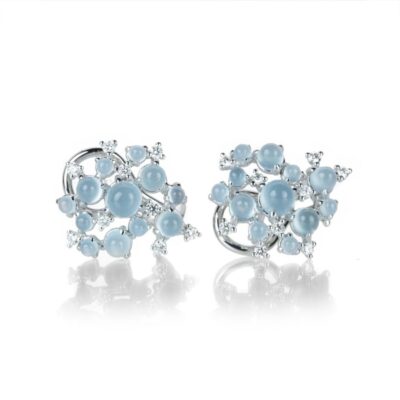 Earrings Paul Morelli  | Small Aquamarine Bubble Cluster Studs