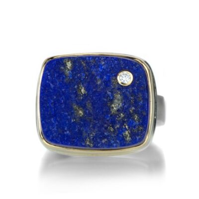 Rings Jamie Joseph  | Rectangular Rough Cut Lapis Ring