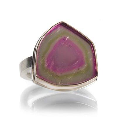 Rings Jamie Joseph  | Watermelon Tourmaline Slice Ring