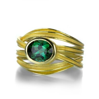 Rings Barbara Heinrich  | Oval Faceted Green Tourmaline Ring