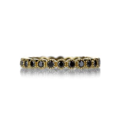 Rings Sethi Couture  | 18K Bezel Set Black Diamond Band