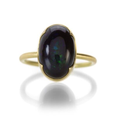 Rings Gabriella Kiss  | Oval Black Opal Ring