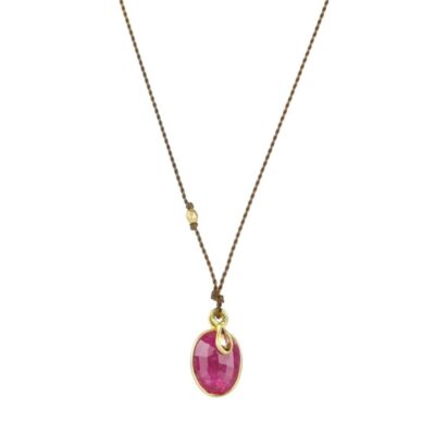 Necklaces Margaret Solow  | Ruby And Diamond Double Pendant Necklace