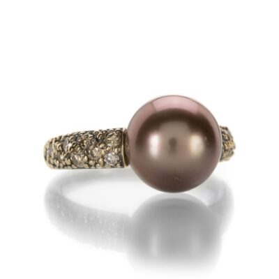 Rings Gellner  | Brown Pearl And Brown Diamond Ring