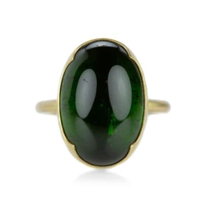 Rings Gabriella Kiss  | 18K Large Oval Green Tourmaline Ring