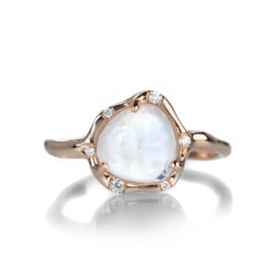 Rings Sirciam  | Rainbow Moonstone Cosmic Light Ring