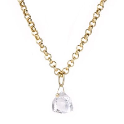 Necklaces Anne Sportun  | 18K Luna Pyramid Crystal Charm (Charm Only)