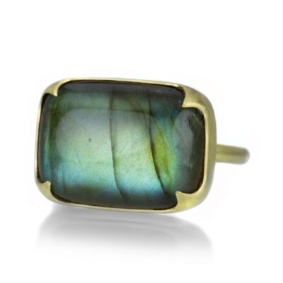 Rings Gabriella Kiss  | 18K Horizontal Labradorite Ring