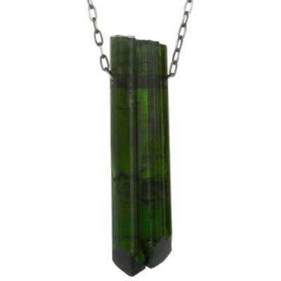 Necklaces Joseph Brooks  | Natural Green Tourmaline Crystal Necklace