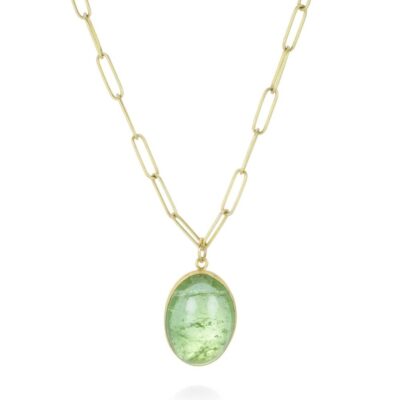 Necklaces Maria Beaulieu  | Green Tourmaline Pendant (Pendant Only)