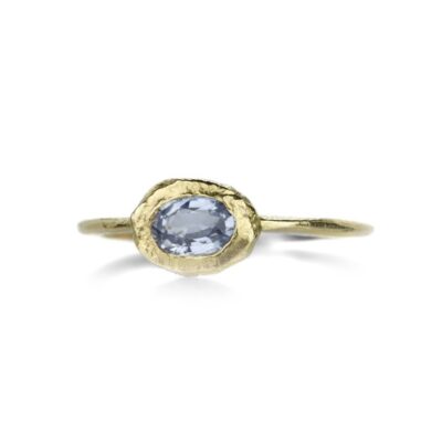 Rings Page Sargisson  | 18K Oval Light Blue Sapphire Ring