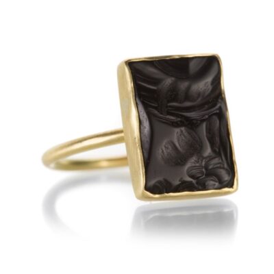 Rings Gabriella Kiss  | Chiseled Black Onyx Ring