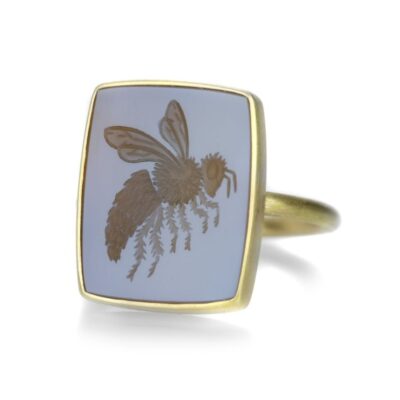 Rings Gabriella Kiss  | Agate Ring With Bee Intaglio