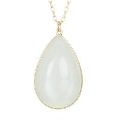 Necklaces Lola Brooks  | Pear Shaped Moonstone Pendant Necklace