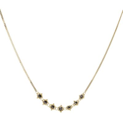 Necklaces Amali  | 18K Petite Black Diamond Textile Necklace