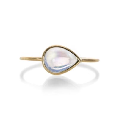 Rings Margaret Solow  | Pear Shaped Rainbow Moonstone Ring