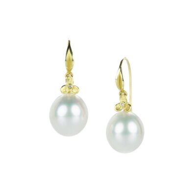 Earrings Barbara Heinrich  | 18K Yellow Gold South Sea Pearl Drop Earrings