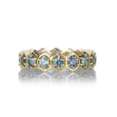 Rings Alexis Kletjian  | Large Hexagon Montana Sapphire Ring